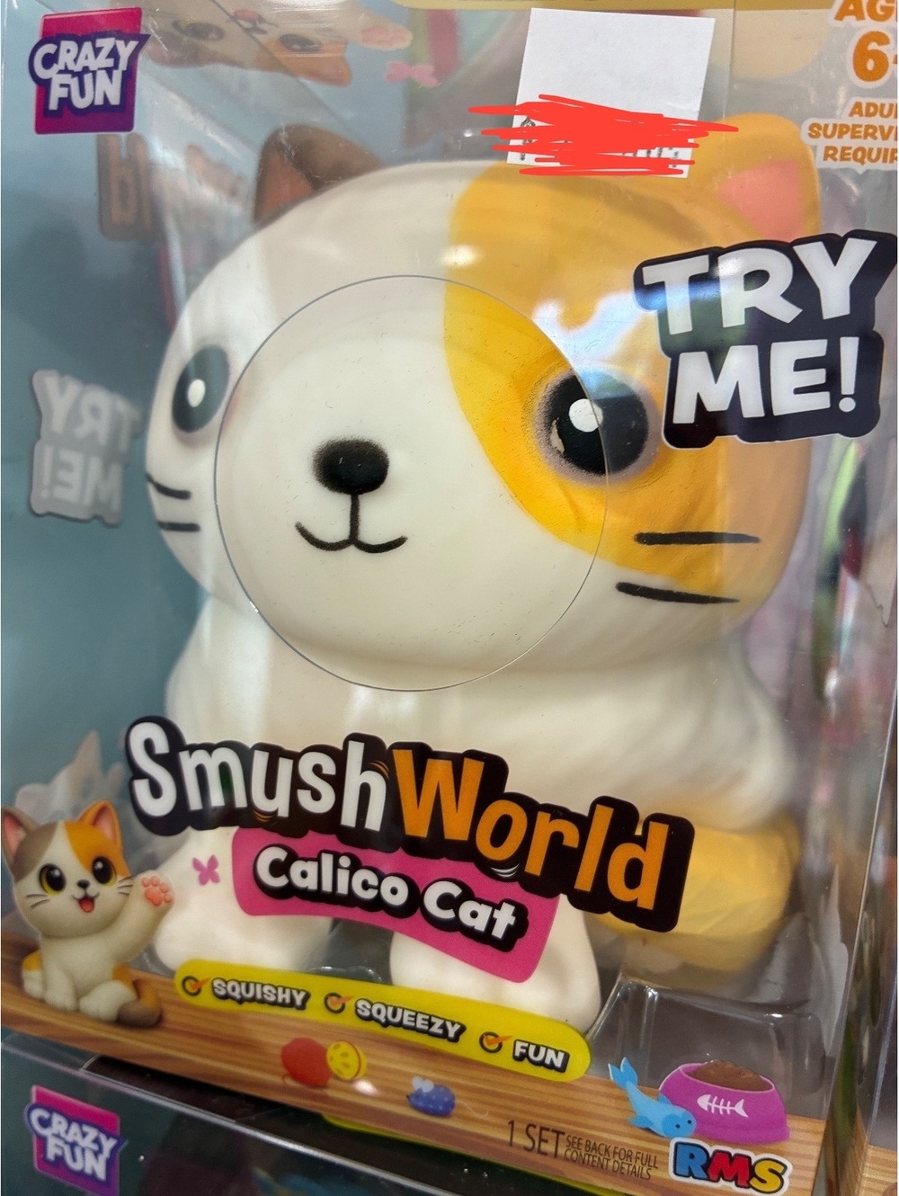 Crazy fun RMS smushworld calico cat squishy